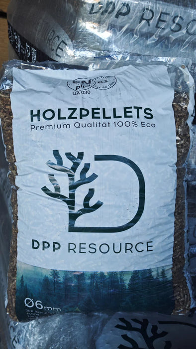 Holzpellet ENplus  A1, 6 mm, Hersteller DPP Resource, Sackware, Verkauf als komplette Palette mit 1 t
